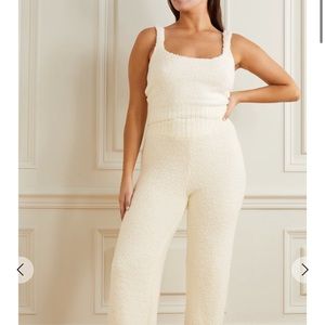 SKIMS S/M cream tank top cozy knit